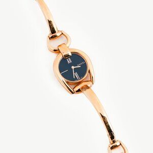 Gucci YA139507 Rose Gold Horsebit Bangle Watch